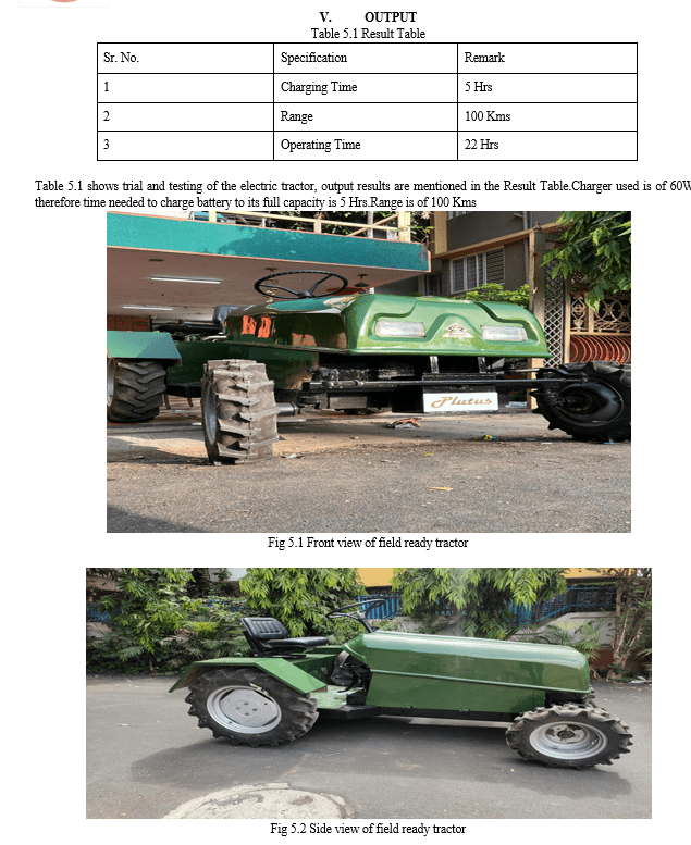 Research Paper on Smart Electric Tractor